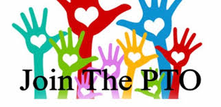 Raised hands with hearts and the words "Join the PTO"