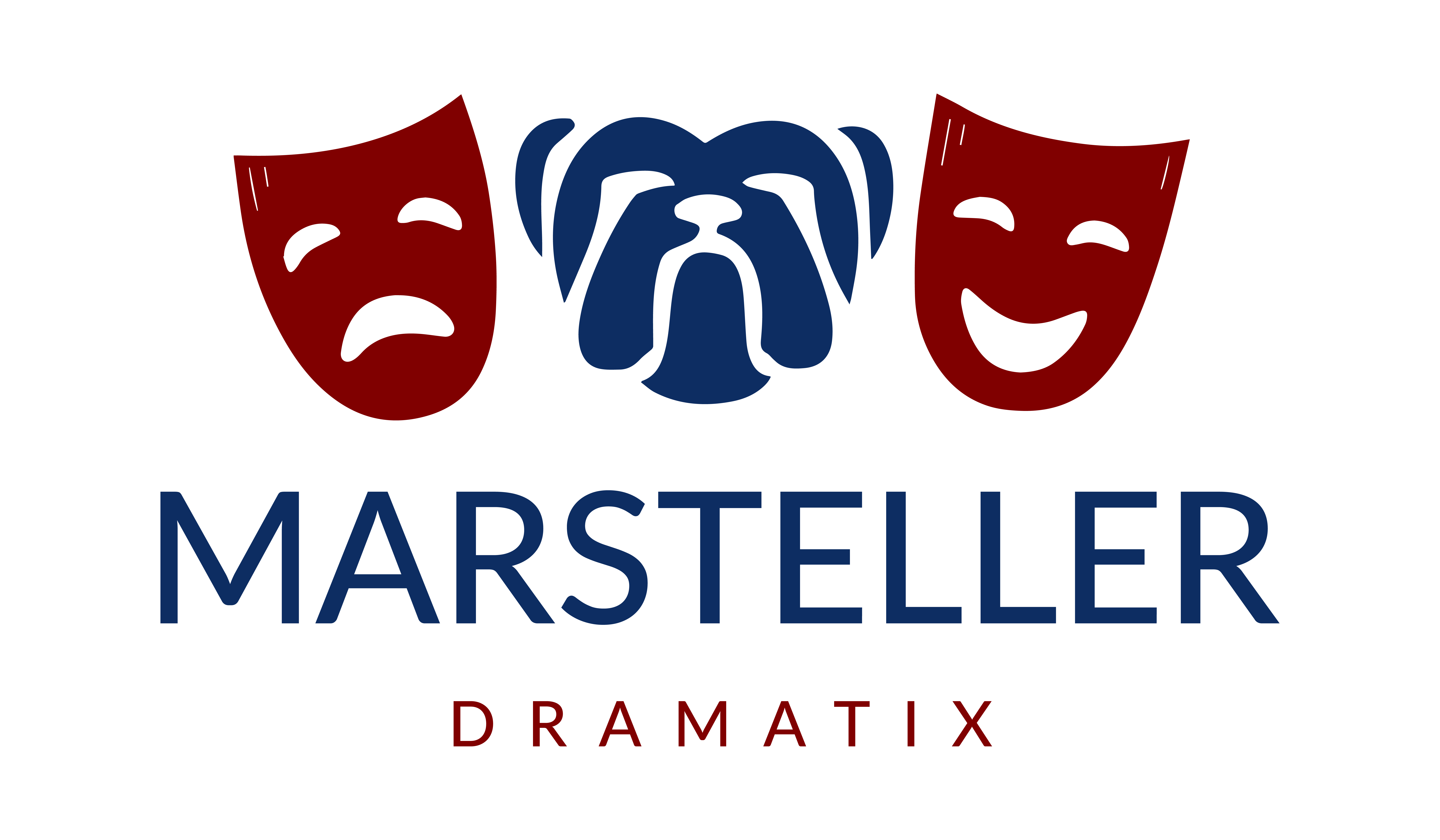 Premium Vector | Comedy and tragedy theatrical masks theatre or drama  school logo design symbol