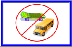 No Skateboards on School Buses Clipart